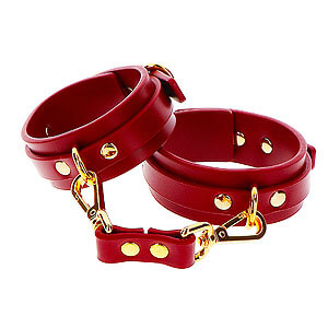 TABOOM Bondage In Luxury Ankle Cuffs (Red)