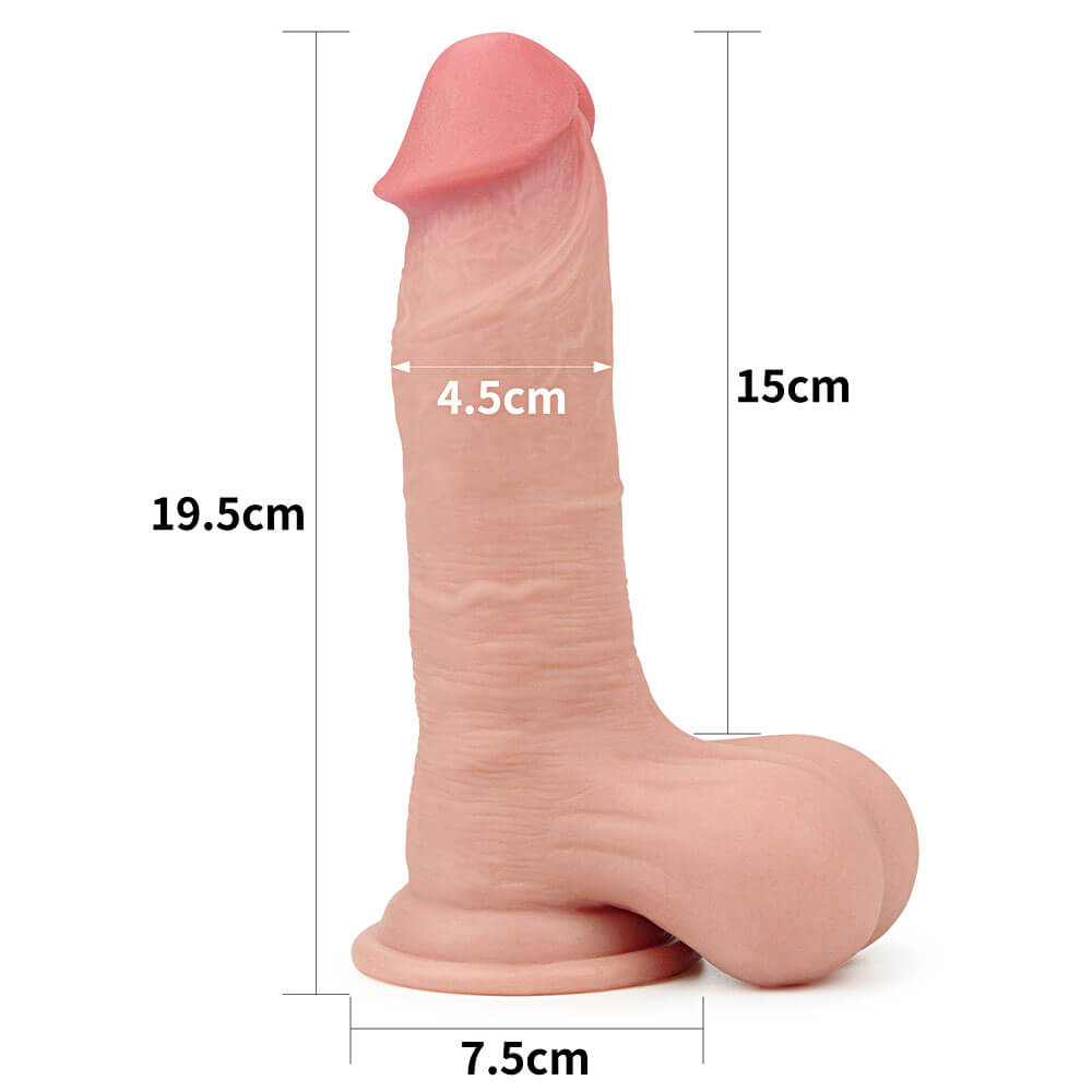 LoveToy Sliding-Skin Dual Layer Cock 7.8" (19,5 cm)