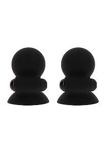 TABOOM Nipple Play Vibrating Nipple Suckers (Black)