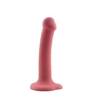 Action Bouncy Liquid Silicone Dildo 6.5″ (16.5 cm / Burgundy)