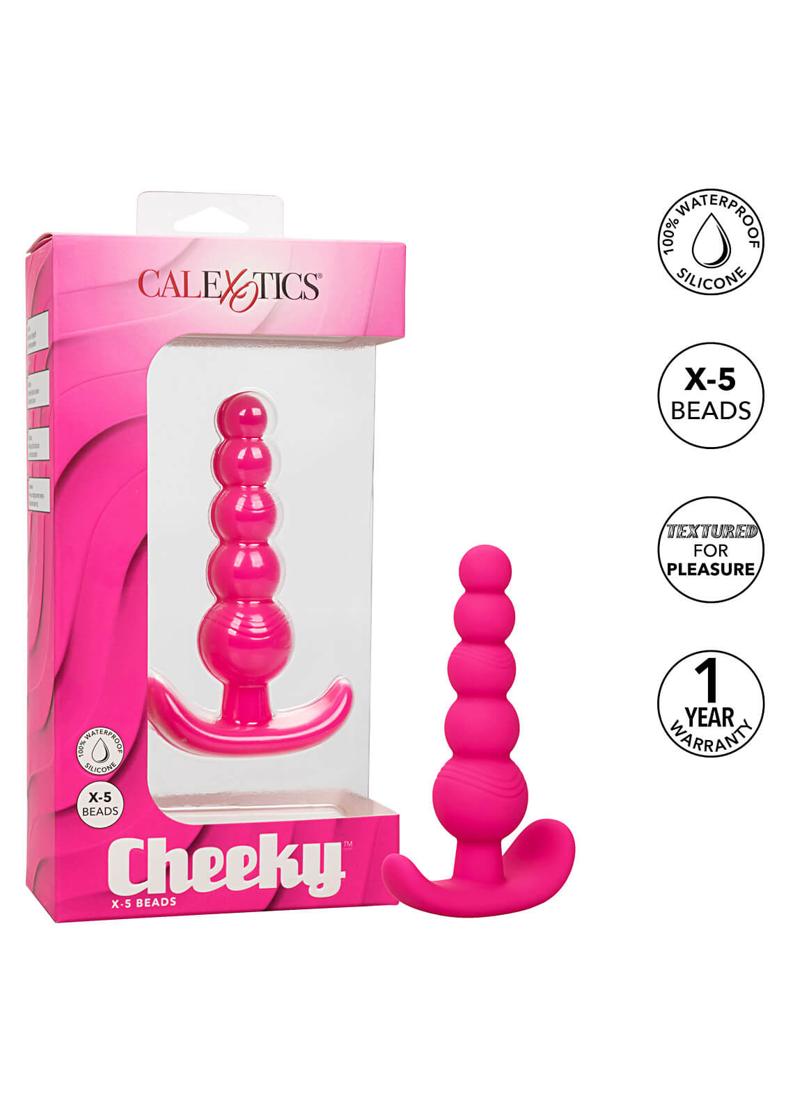 CalExotics Cheeky X-5 Beads (Pink)