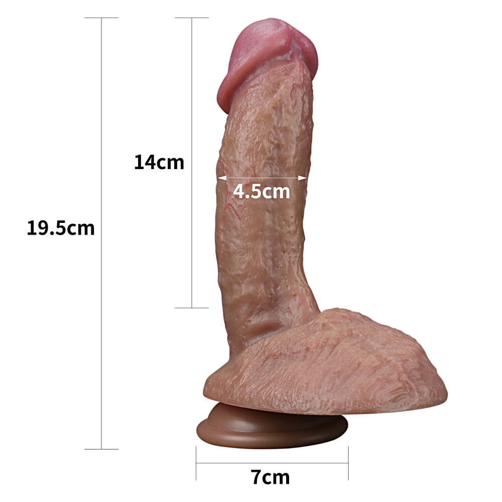 Lovetoy 7.5″ (19.5 cm) Dual Layered Nature Cock (Brown), replika BBC dildo