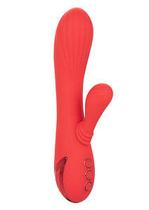 CalExotics Palisades Passion (Red), hřející vibrátor s králíčkem