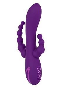 CalExotics Long Beach Bootylicious (Purple), vibrátor pro trojitou stimulaci