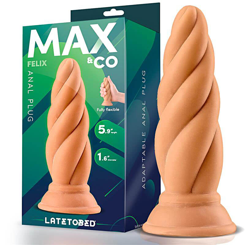 Max&Co Felix 5.9″ (15 cm) Adaptable Butt Plug (Flesh), anální kolík vrut