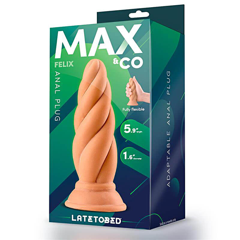Max&Co Felix 5.9″ (15 cm) Adaptable Butt Plug (Flesh), anální kolík vrut
