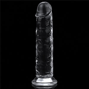 Lovetoy Flawless Clear Dildo 7.0″ (18 cm), čiré realistické dildo s přísavkou