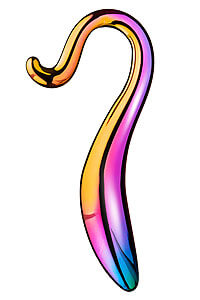 Glamour Glass Elegant Curved Dildo (18 cm), skleněné dildo