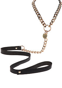 TABOOM Dona Statement Collar+Leash, komplet sexy obojek s vodítkem