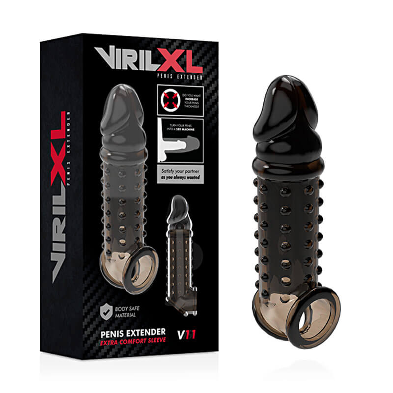 VirilXL Penis Extender V11 (Black), návlek na penis a varlata