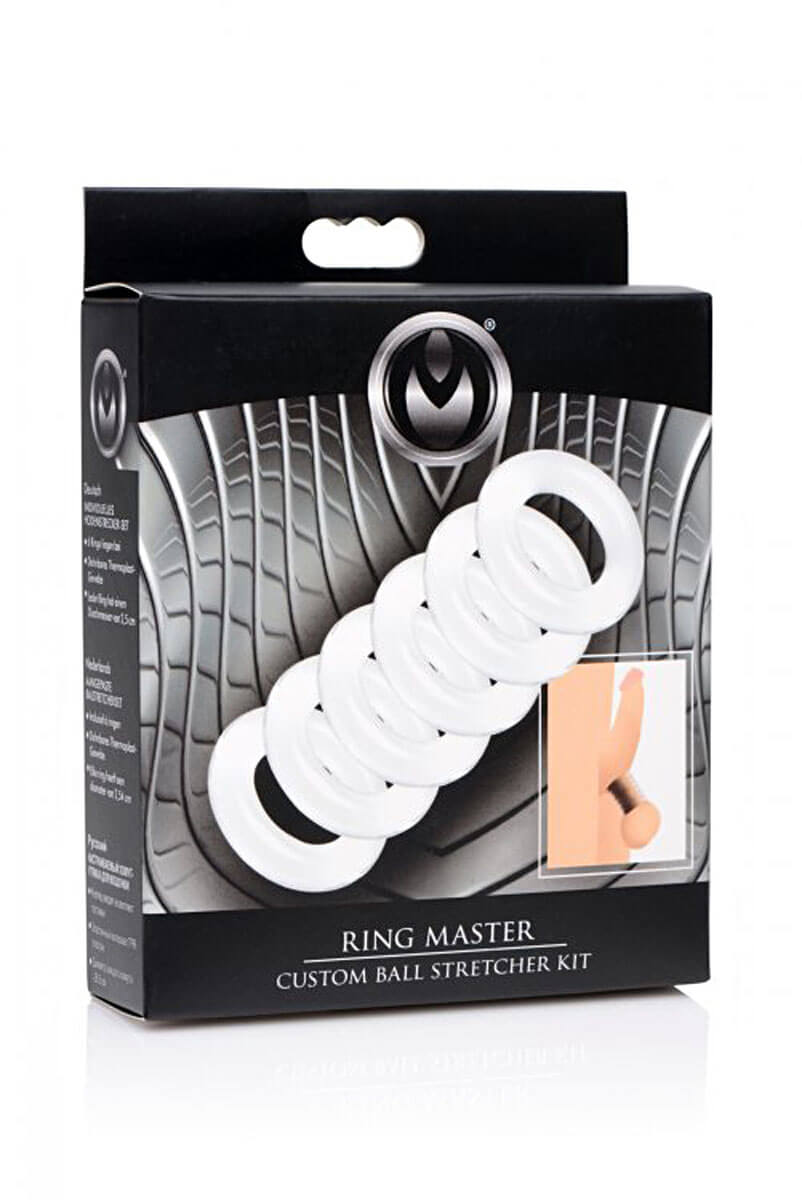Master Series Ring Master Ball Stretcher Kit, kroužky na penis