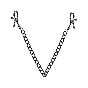 Bedroom Fantasies Chain Nipple Clamps (Black), skřipce na bradavky