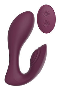 Dream Toys Essentials Ultra Dual Vibe (Purple), dvojitý vibrátor s ovladačem