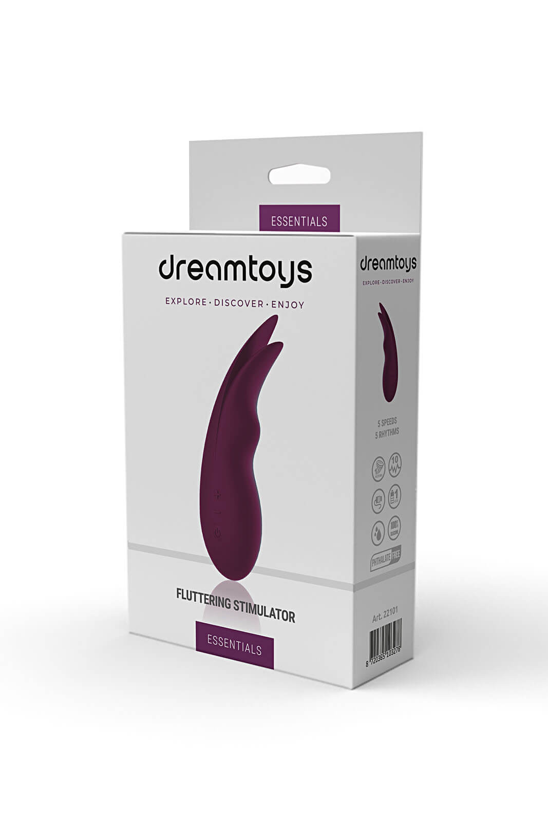Dream Toys Essentials Fluttering Stimulator (Purple), pulzující vibrátor