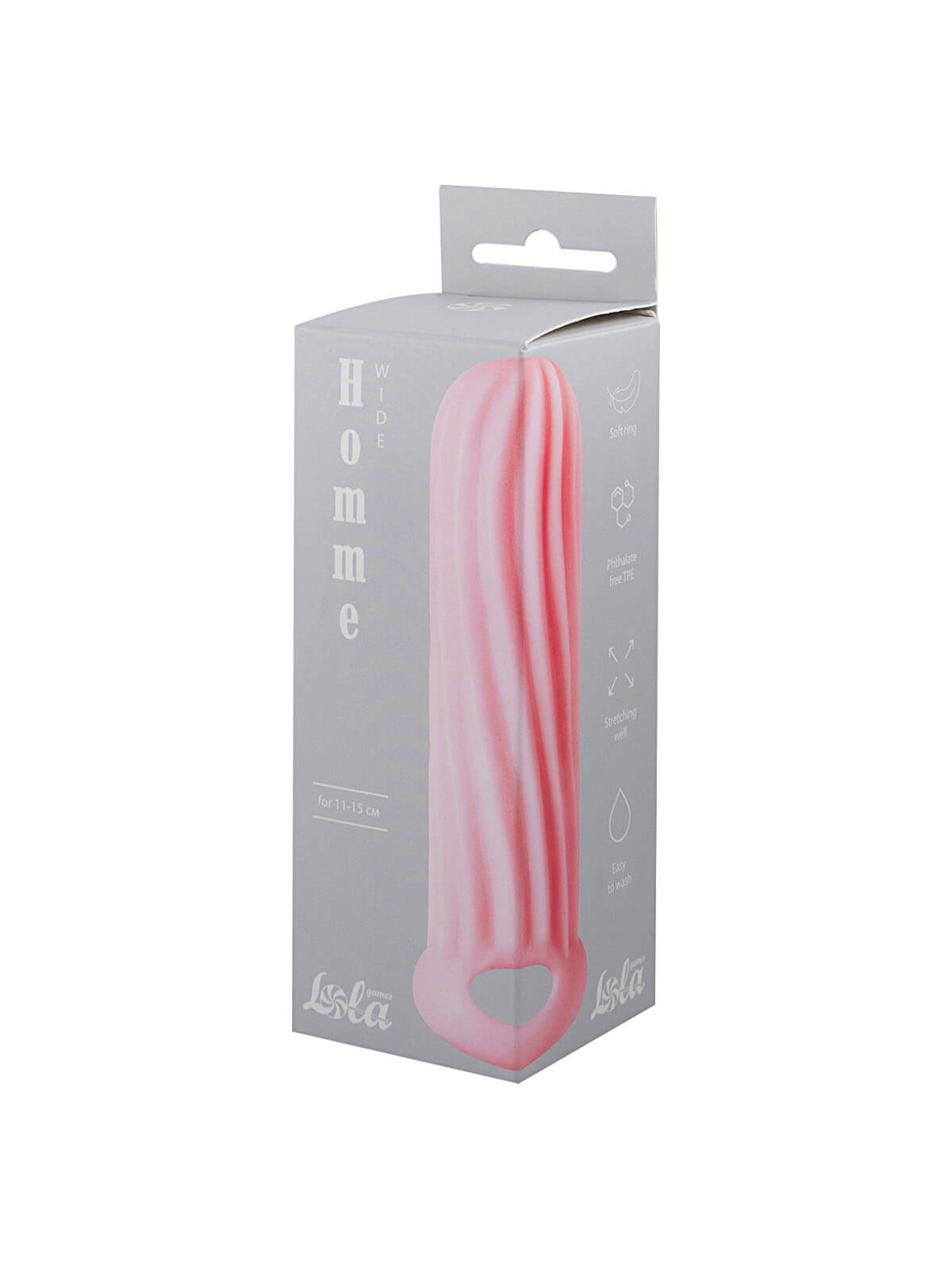 Lola Games Homme Wide 11-15 cm (Pink), návlek pro penis