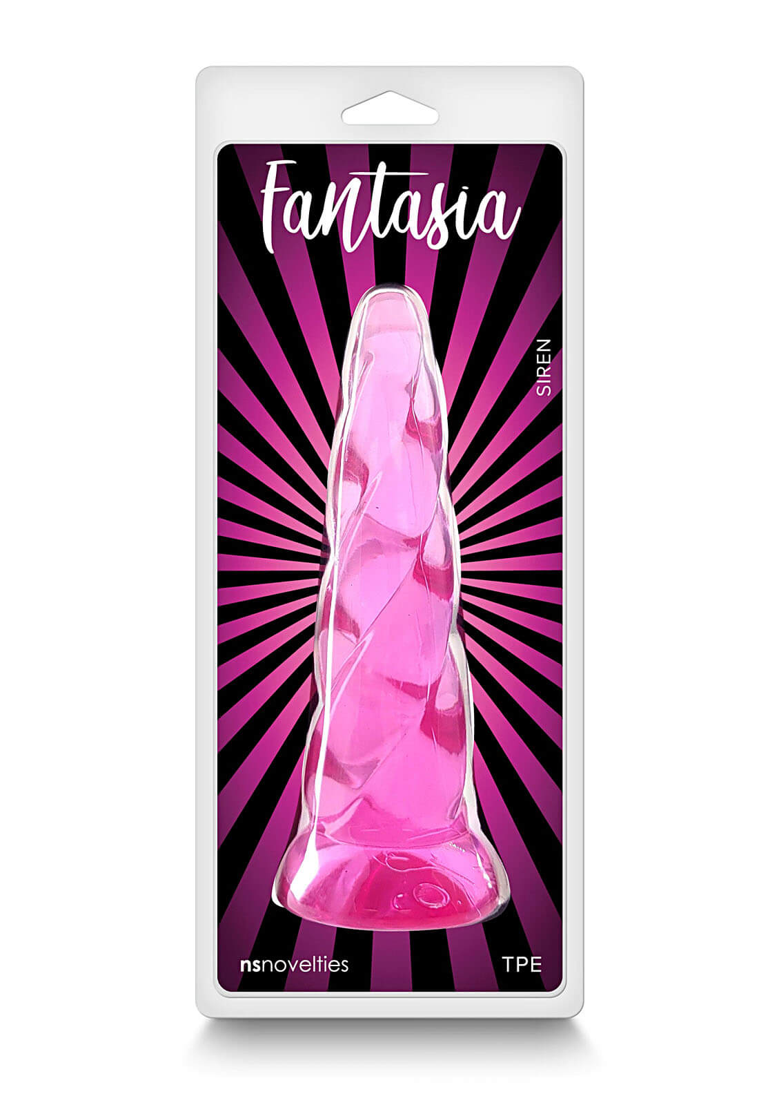 NS Novelties Fantasia Siren (Pink), čiré dildo s přísavkou