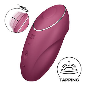 Satisfyer Tap & Climax 1 (Red), tepající vibrátor na klitoris