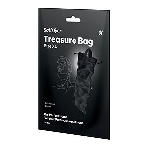 Satisfyer Treasure Bag XL (Black), ochranný pytlík na skladování hraček