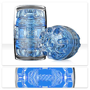 Fleshlight Quickshot Turbo (Blue Ice), oboustranný masturbátor