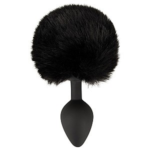 You2Toys Fluffy Tail (Black), anální kolík se zaječím ocáskem