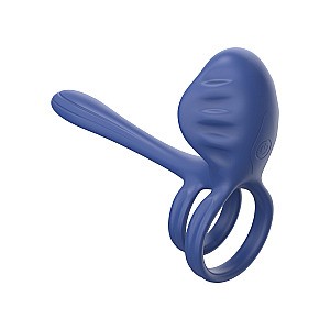 Xocoon Couples Slimline Vibrator Ring (Blue), vibrátor pro páry