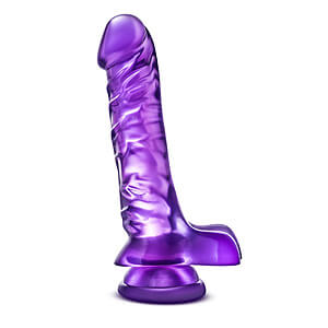Blush B Yours Basic 8 (Purple), průhledné dildo