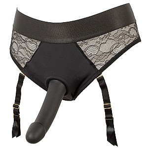 You2Toys Strap-On Set (Black), kalhotky a připínací penis sada