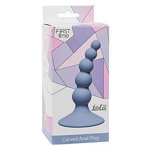 Lola Games Curved Anal Plug (Blue), anální stimulátor