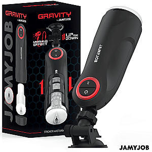 JamyJob Gravity Automatic Vagina Masturbator, přirážecí masturbátor se zvukem pro muže