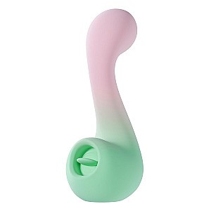 Blush Melody Pink Tongue Vibrator, duální vibrátor na klitoris a bod g