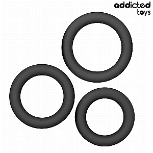 Addicted Toys Set Of Silicone Rings Model 1, silikonové erekční kroužky