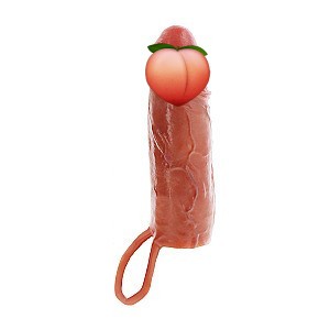 ToyJoy Get Real Hydrated Skin Penis Silicone Sleeve Vibrating (16 cm), vibrační návlek na penis