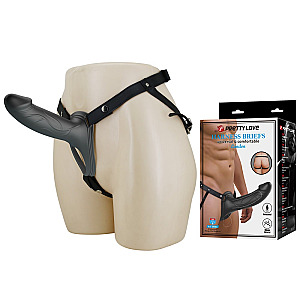 Pretty Love Landon Harness Briefs (Black), dutý připínací penis
