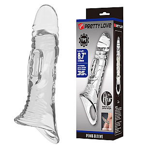 Pretty Love Penis Sleeve 1 (Clear), návlek na penis