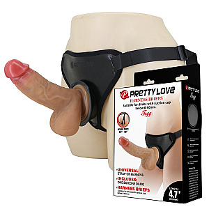 Pretty Love Fogg Harness Briefs, strap-on postroj s dildem
