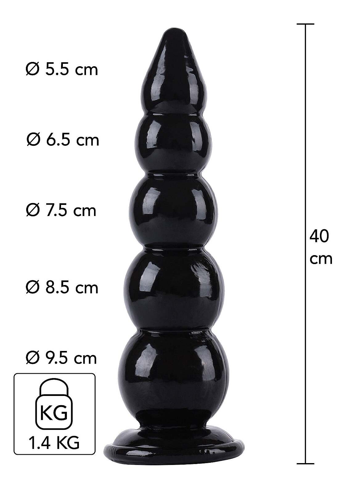 Hidden Desire Extreme Buttplug Balls (40 cm), anální XXL dildo