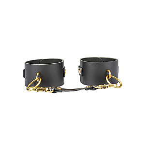 Liebe Seele Samurai Thick Leather Wrist Cuffs, kožená pouta na zápěstí