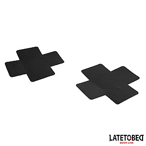 LATETOBED BDSM LINE Cross Disposable Nipple Cover, samolepicí krytky bradavek