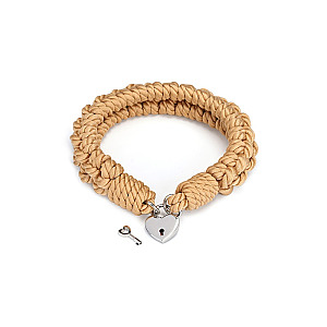 Liebe Seele Bound II Shibari Bondage Rope Collar with Lock, shibari obojek se zámkem