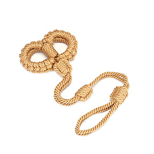 Liebe Seele Bound II Shibari Bondage Rope Wrist Cuffs and Lead, pouta na zápěstí s vodítkem