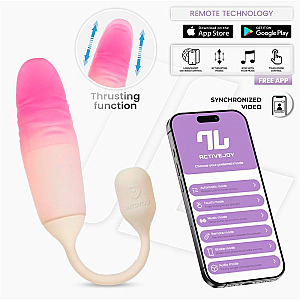 INTOYOU APP SERIES NexEgg Motion Vibrating Egg with Thrusting (Beige/Pink), vibrační vajíčko s aplikací