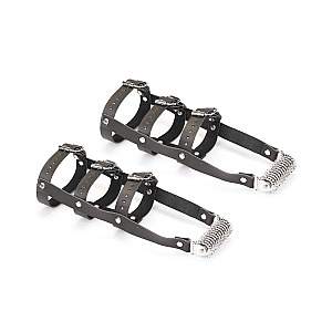 Liebe Seele Leather High Heel Ankle Harness (Silver), kožený kotníkový harness