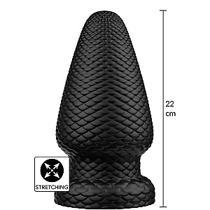 Hidden Desire Extreme Giant Dragon Butt Plug PVC XXL, anální kolík se šupinami