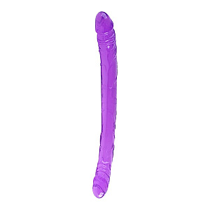 Dream Toys Bubblegum Blast Groovy Times Purple Classic Jelly Double Dong (37 cm), flexibilní oboustranné dildo