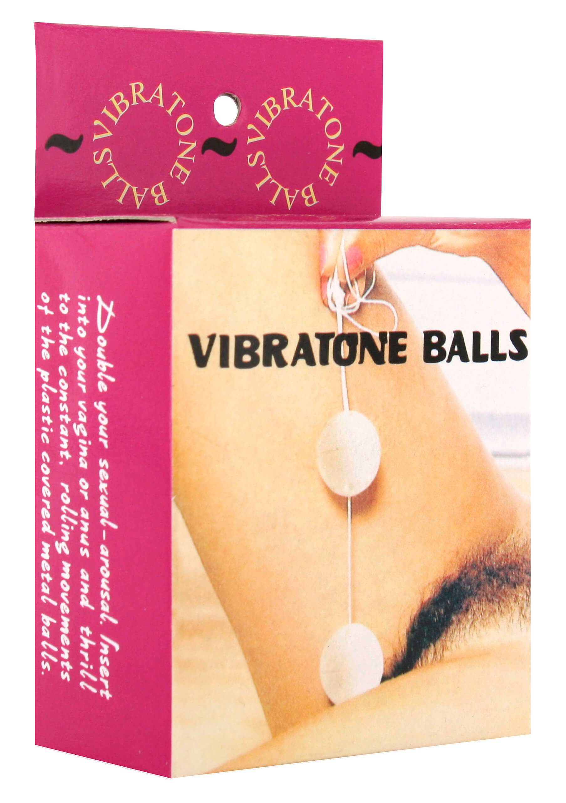 Vibratone Balls, bílé venušiny kuličky s vibračním jádrem 3,5 cm