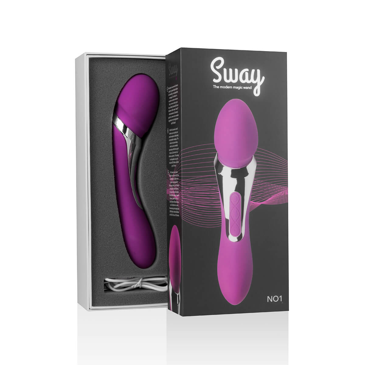 Sway Vibes Wand Vibrator fialový multifunkční vibrátor