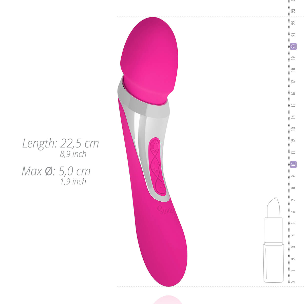 Sway Vibes Wand Vibrator růžový multifunkční vibrátor