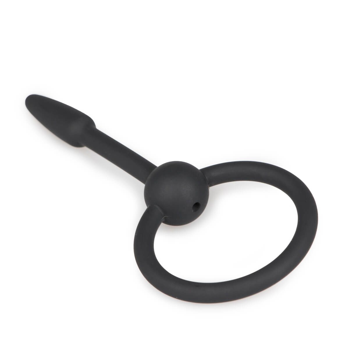 Sinner Gear Small Silicone Penis Plug With Pull Ring - malý dutý silikonový dilatátor