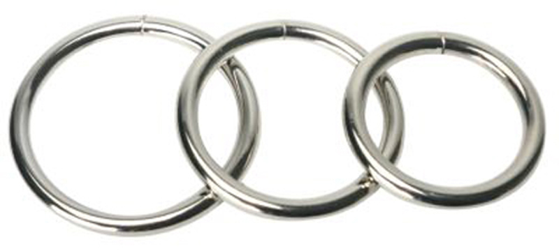 Erekční kovové kroužky Master Series Trine Steel Ring Collection