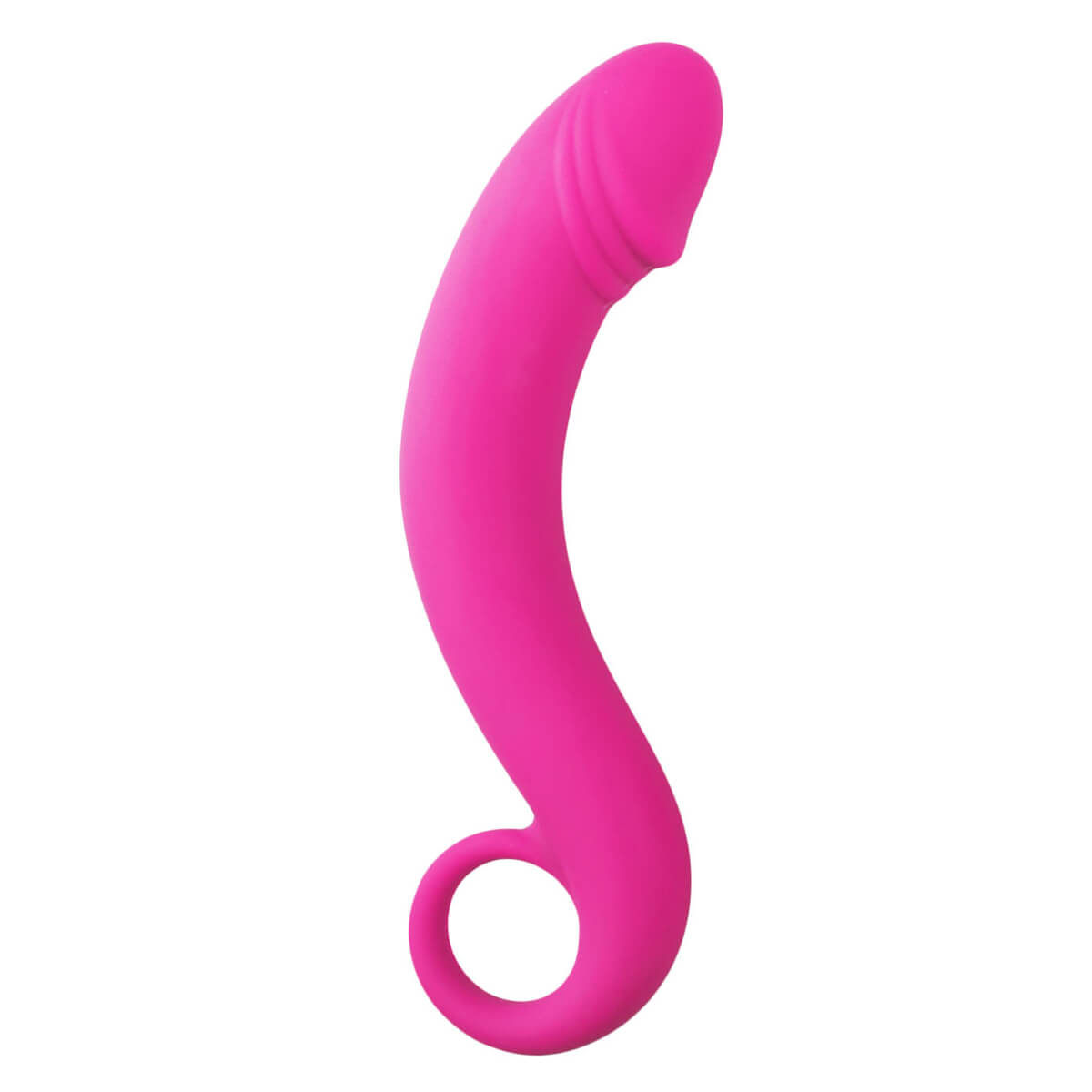 EasyToys Silicone Curved Dong růžový masér prostaty